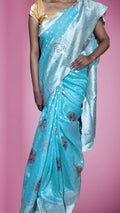Azure Regal Opulent Graceful Saree