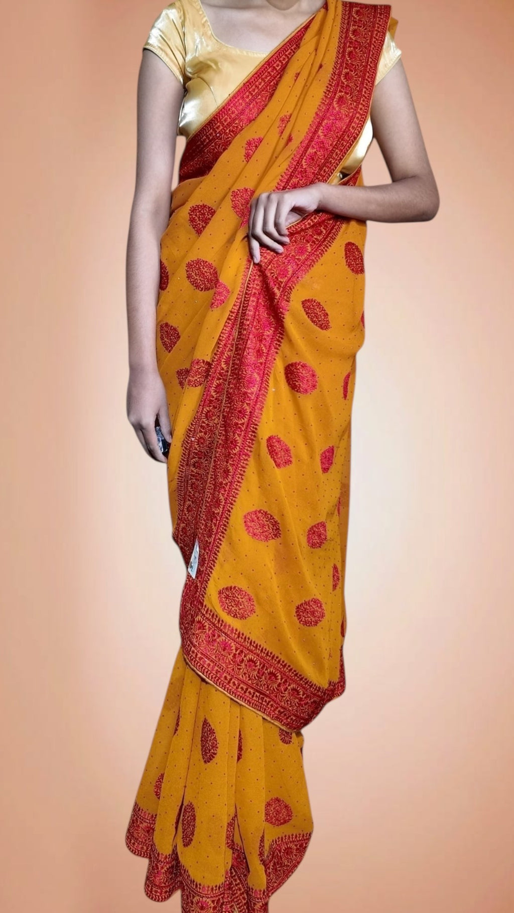 Saffron Regal Opulent Essence Saree