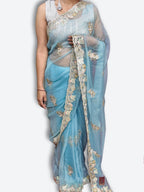 Azure Ethereal Regal Elegance Saree