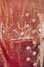 Coral Ethereal Exquisite Bloom Saree