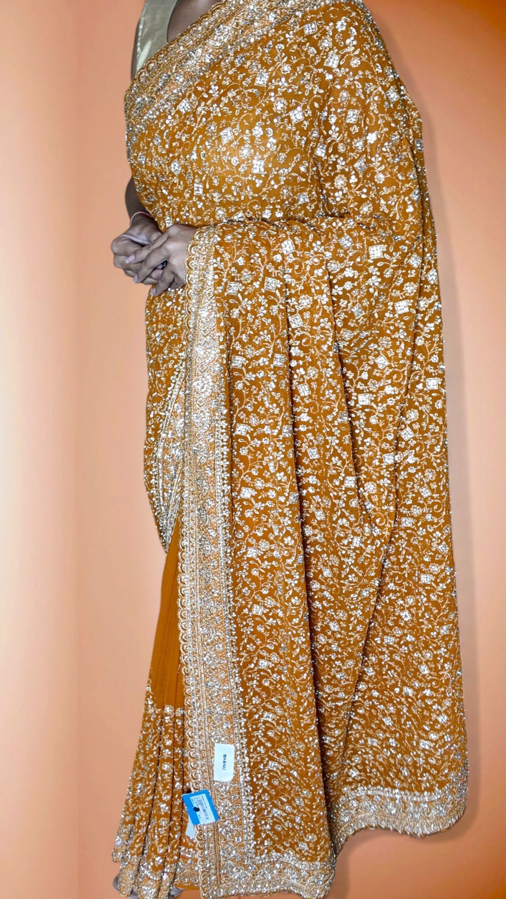 Saffron Regal Opulent Couture Saree