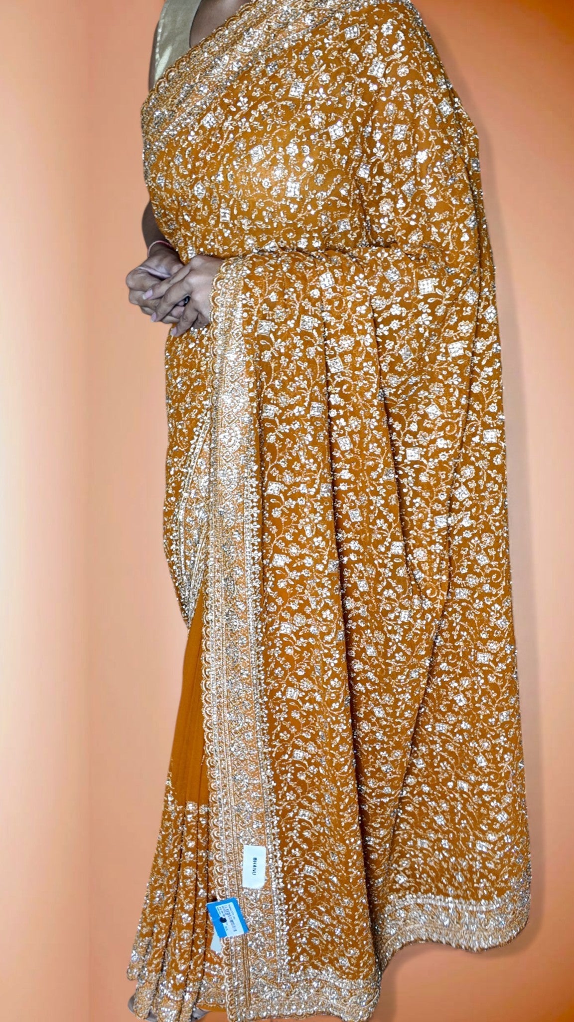 Saffron Regal Opulent Couture Saree