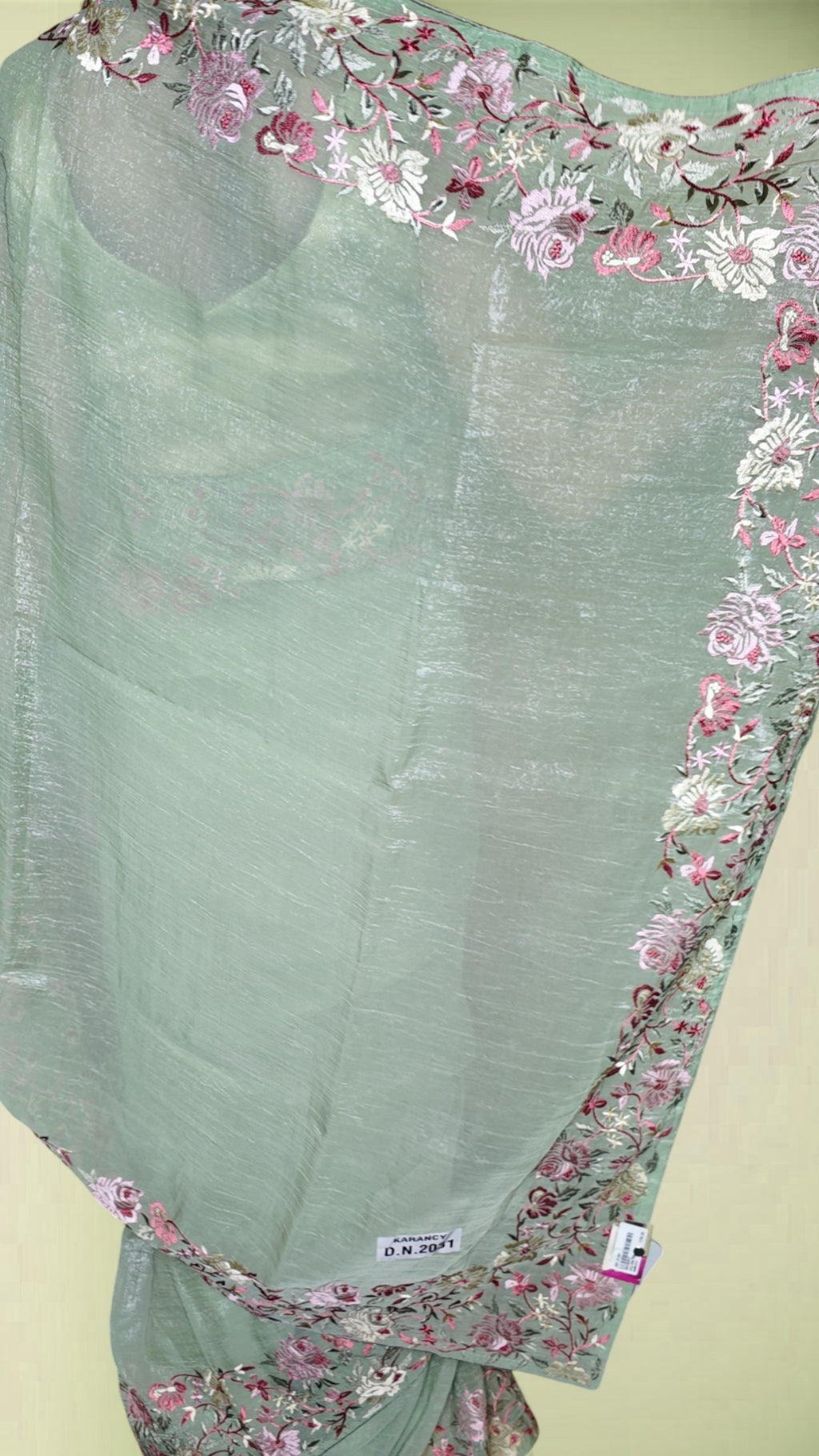 Sage Ethereal Regal Bloom Saree
