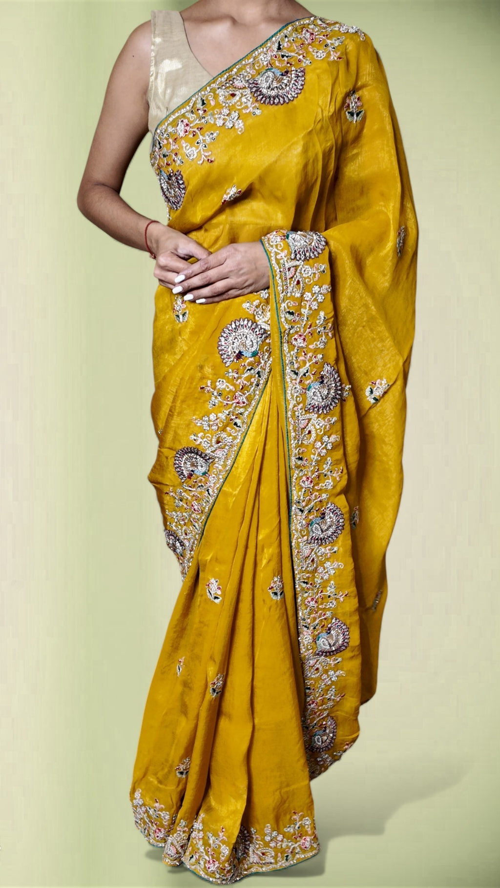 Saffron Regal Opulent Heritage Saree