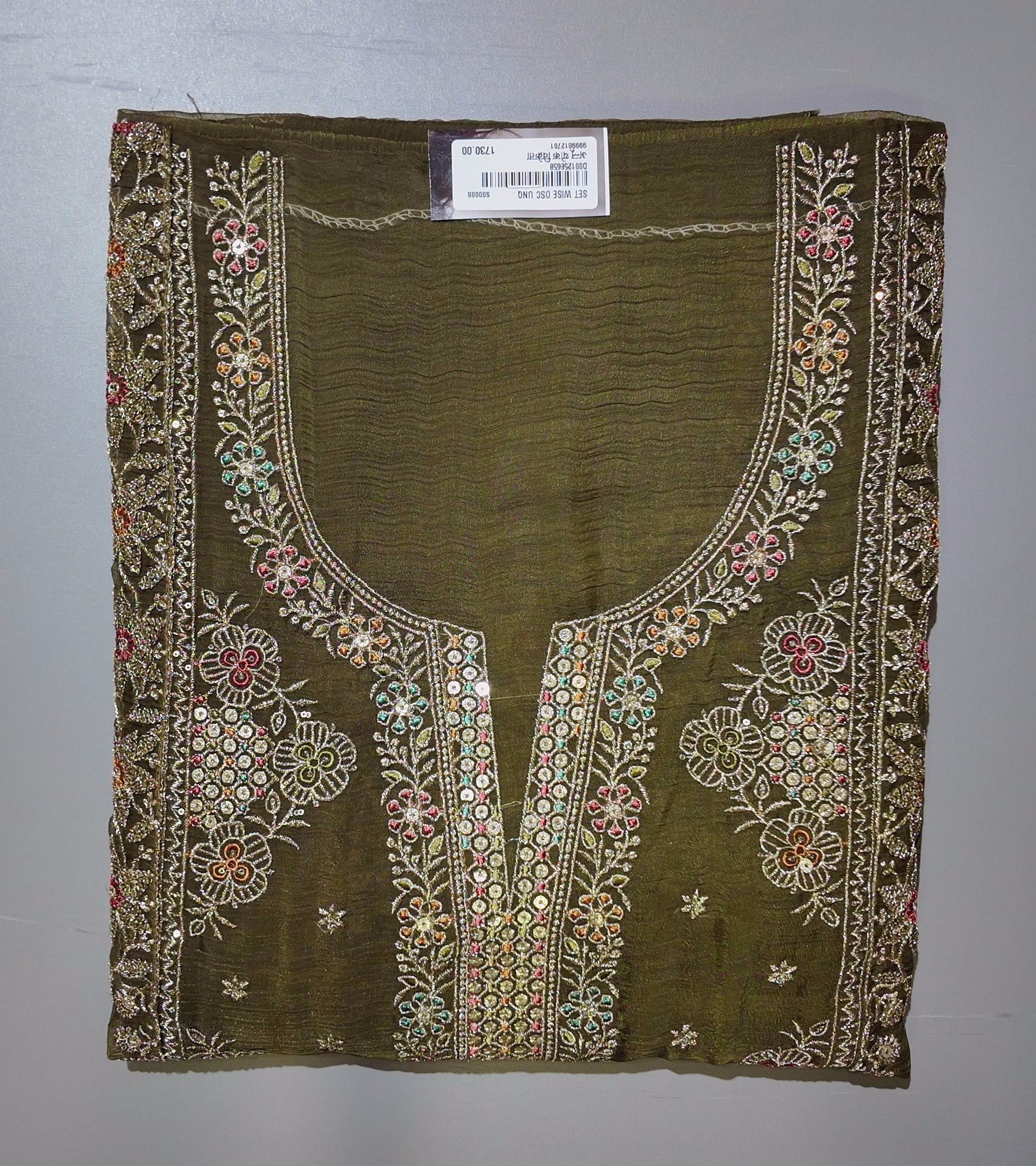 Luxurious Unstitched Floral Splendor Suit – Perfect for Festive Gatherings",