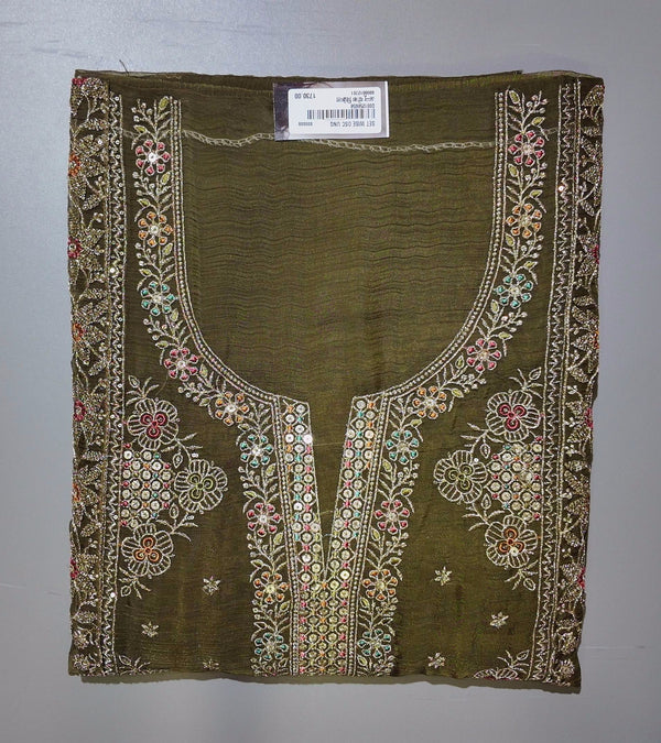 Luxurious Unstitched Floral Splendor Suit – Perfect for Festive Gatherings",