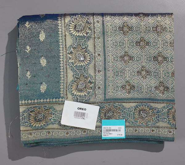 Majestic Teal Dream: Comfort-Revolution Saree",
