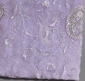 Pastel Lavender Dream: Floral Embroidered Saree",