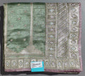 Regal Charm: Enchanted Green Brocade Saree",