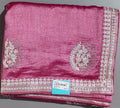 Opulent Zari-Embroidered Fuchsia Saree for Festive Radiance",
