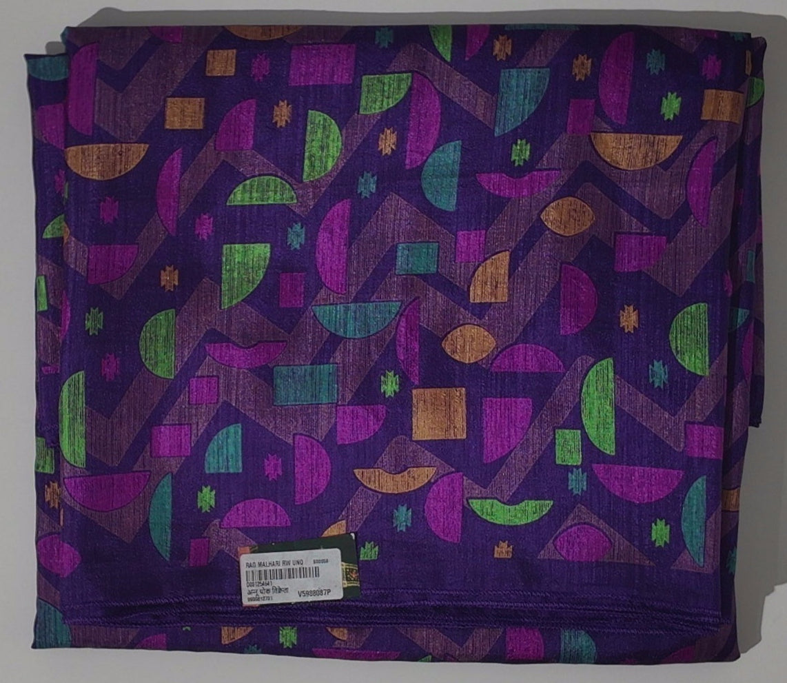 Vivid Geometric Charm: Vibrant Saree for All Occasions",