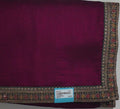 Regal Maroon Saree with Ornate Embroidered Border",
