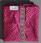 Vibrant Magenta Floral Unstitched Suit with Intricate Embroidery