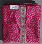Vibrant Fuchsia Brocade Suit with Ornate Embroidery