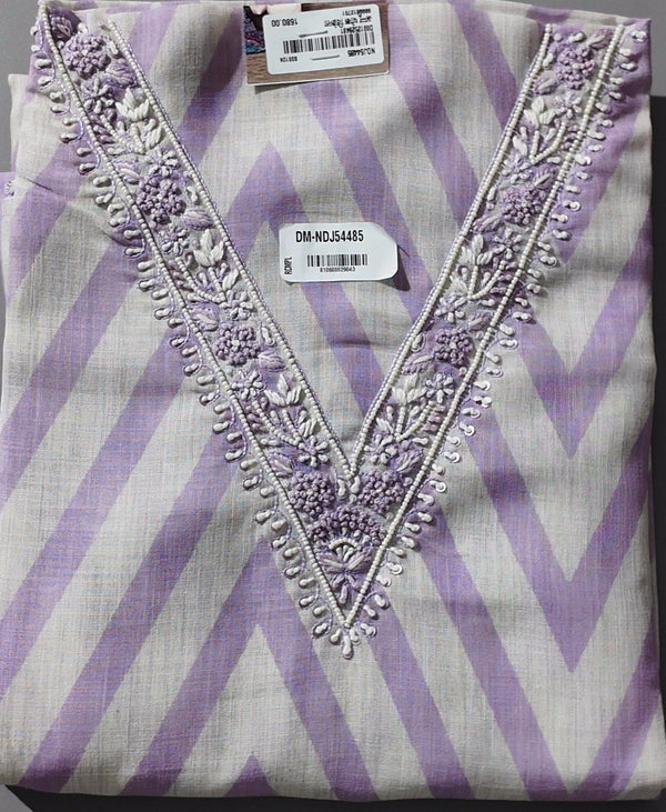 Lilac Daydream Unstitched Suit with Exquisite Embroidery",