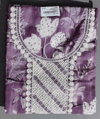 Lilac Dream: Floral Unstitched Suit for Graceful Gatherings