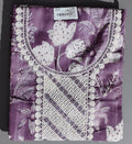 Lavender Dream: Intricate Floral Unstitched Suit