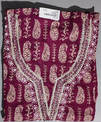 Regal Paisley Ensemble: Unstitched Maroon Delight