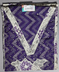 Chic Violet Waves: Unstitched Comfort Suit Set