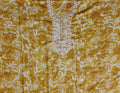 Vibrant Mustard Floral Unstitched Suit with Intricate Embroidery
