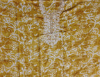 Vibrant Mustard Floral Unstitched Suit with Intricate Embroidery