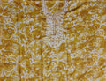 Sunlit Ornaments: Elegant Amber Unstitched Suit Set