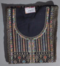 Vivid Midnight Garden Unstitched Suit - Artisanal Elegance