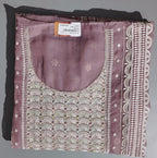 Luxe Lavender Unstitched Suit with Intricate Detailing