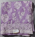 Lilac Dreams: Intricately Embroidered Unstitched Suit Fabric
