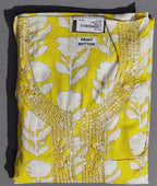 Lemon Blossom Unstitched Suit: Vibrant Floral Delight