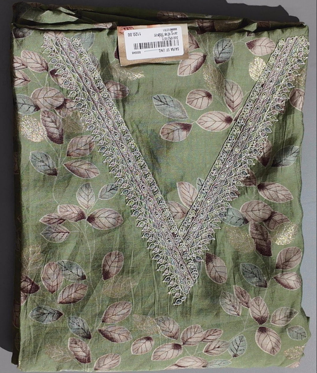 Whimsical Forest Unstitched Suit for Festive Gatherings",