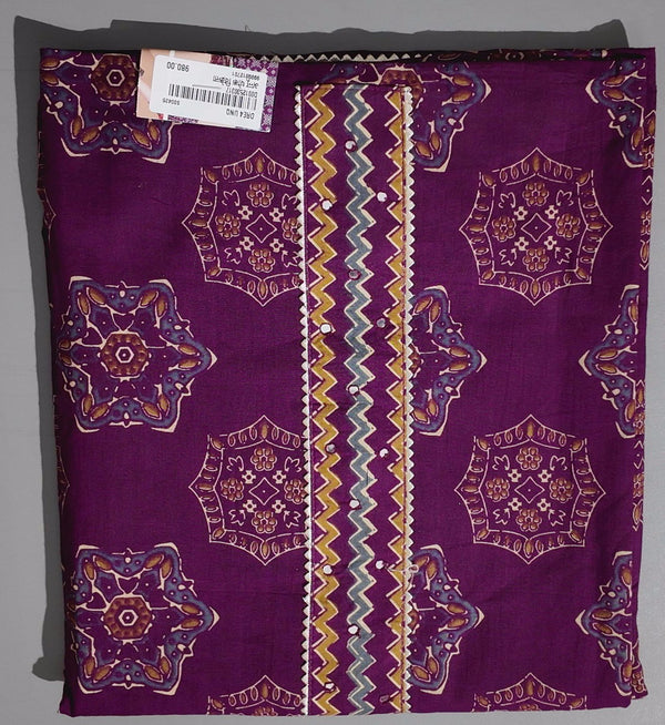 Regal Canvas: Artistry in Purple Unstitched Fabric",