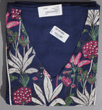 Botanical Bliss: Artisanal Unstitched Suit in Midnight Navy