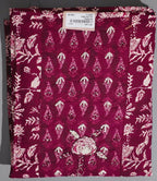 Majestic Magenta Unstitched Suit: Timeless Floral Glamour