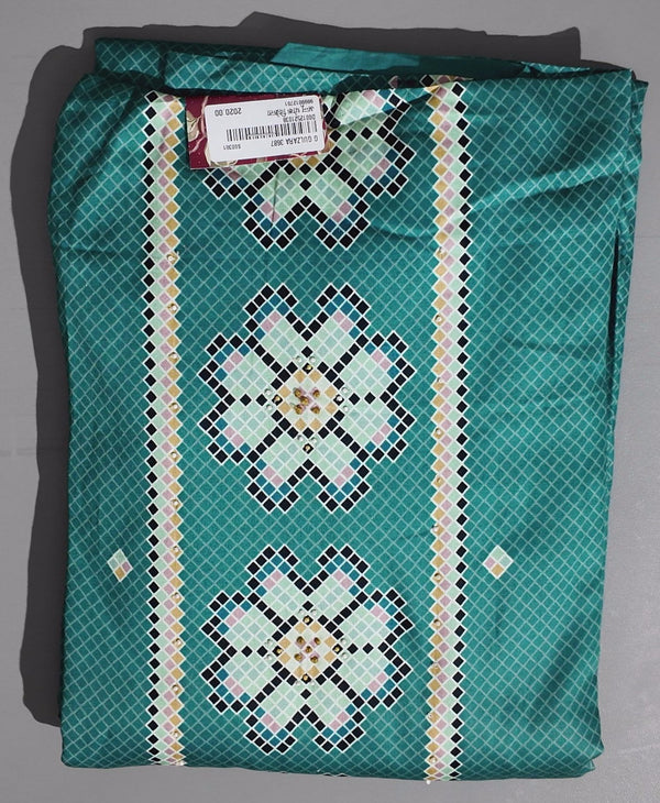 Turquoise Dream: Geometric Unstitched Suit Delight",