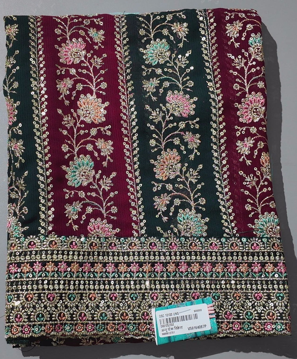 Glamorous Festive Unstitched Suit with Intricate Embroidery",