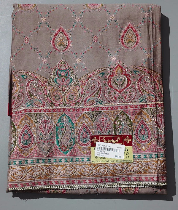 Opulent Paisley Unstitched Suit in Luxurious Fabric",
