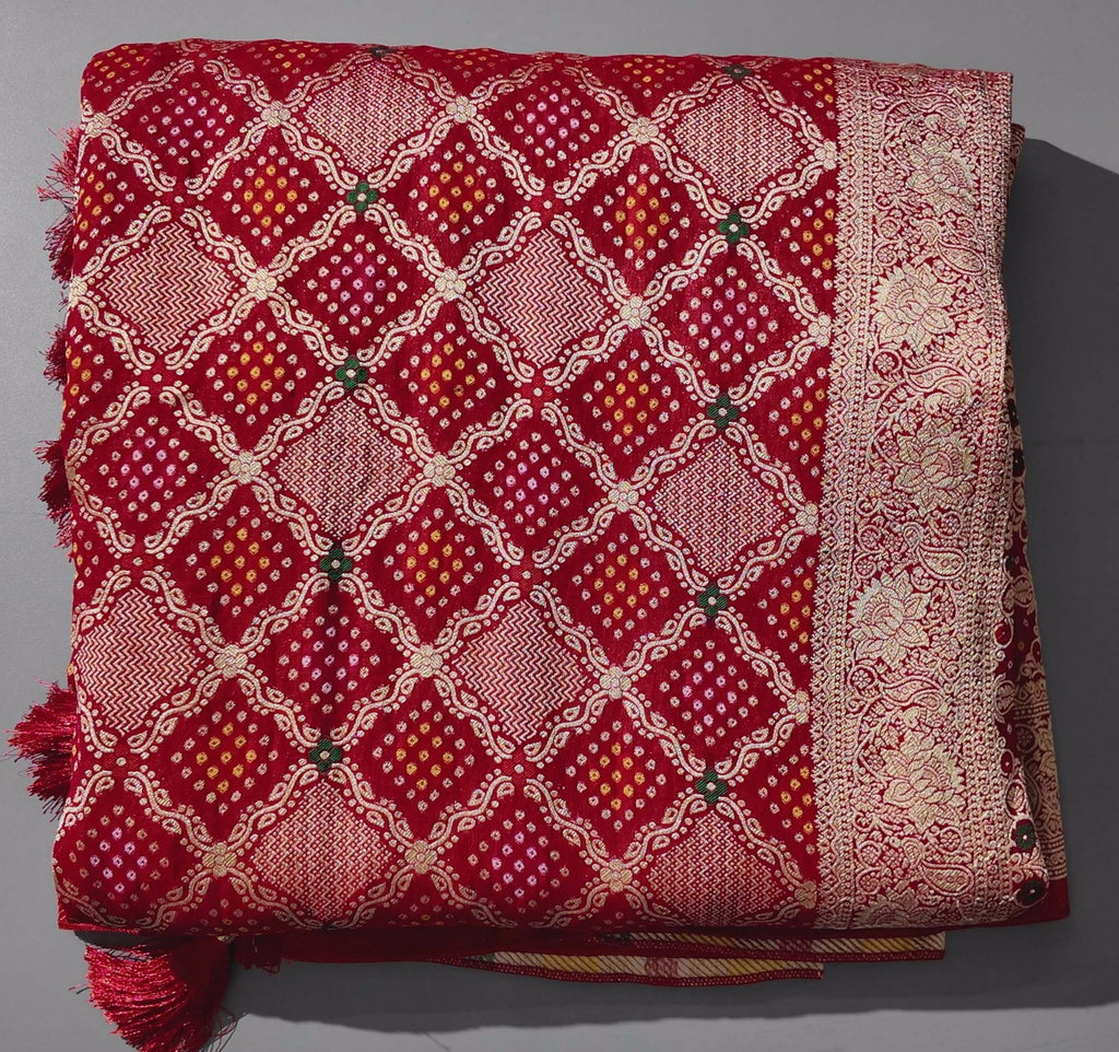 Regal Radiance: Unstitched Royal Red Suit for Festive Celebrations",