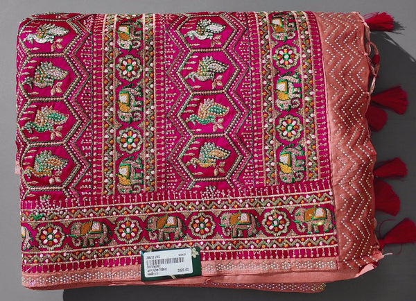 Vibrant Bohemian Canvas: Artisan Crafted Unstitched Suit",
