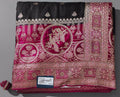 Opulent Festive Fuchsia Tapestry Unstitched Suit",