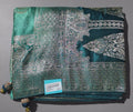Artisan's Dream: Luxurious Teal & Silver Unstitched Suit",