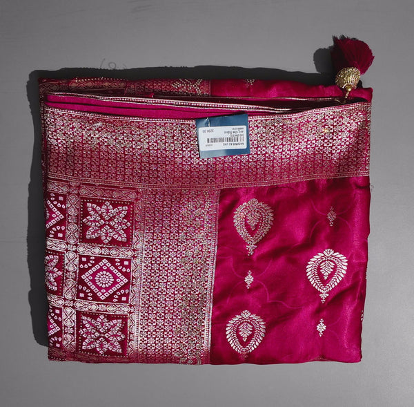 Gilded Rose: Ethereal Embroidered Festive Saree",