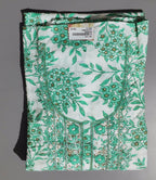 Floral Serenity Unstitched Suit: Effortless Grace in Green