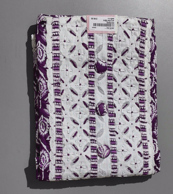 Purple Passion: Handcrafted Unstitched Suit Perfection",