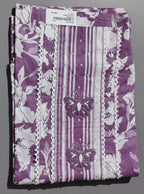 Vibrant Lavender Floral Unstitched Suit Set – Pure Comfort