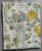 Botanical Bliss: Unstitched Suit for Chic Comfort