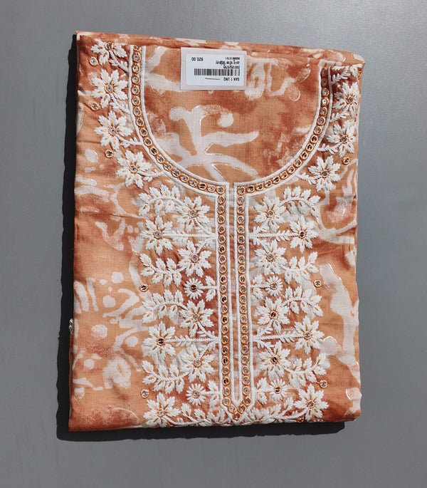 Charming Floral Embroidered Unstitched Suit - Festive Radiance",