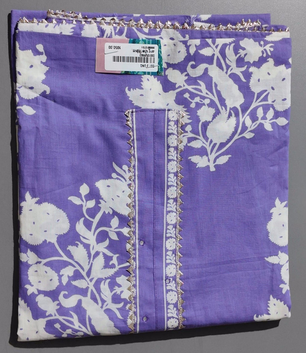 Lilac Blooms Unstitched Suit: Effortless Charm