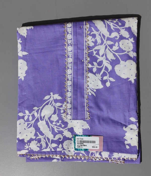 Lilac Blooms Unstitched Suit: Effortless Charm",