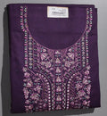 Regal Vine: Purple Embroidered Unstitched Suit